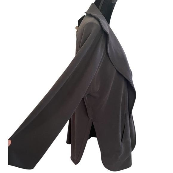 Lululemon Softstreme Open Front Jacket Charcoal Gray medium large Pockets Active - Picture 2 of 6